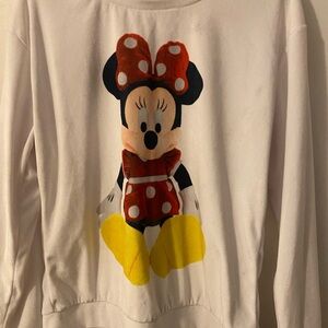 Disney Women's Minnie Mouse Sweatshirt - White